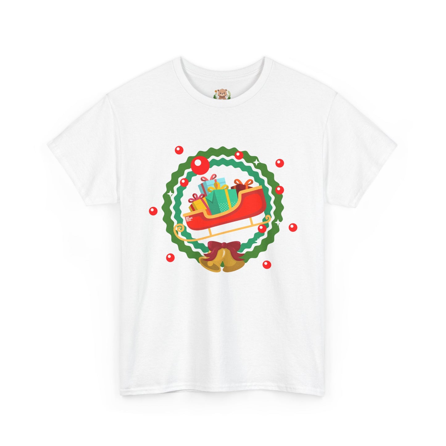 Santa coming with Christmas gifts (front) unisex crewneck t-shirt