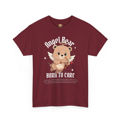Angle bear, born to care (front) unisex crewneck t-shirt