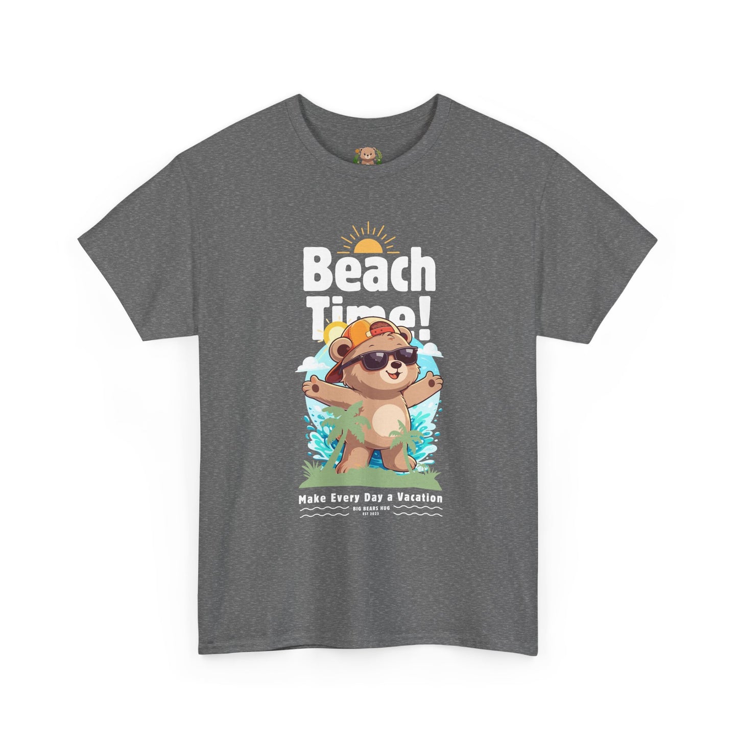 Beach time with Pancha (front) unisex crewneck t-shirt