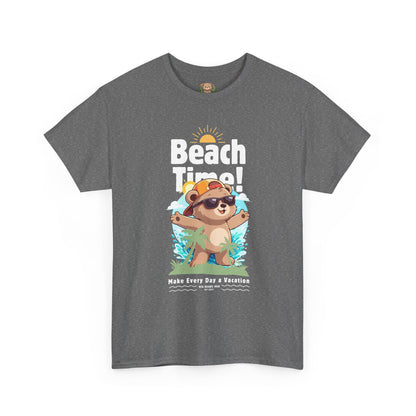 Beach time with Pancha (front) unisex crewneck t-shirt