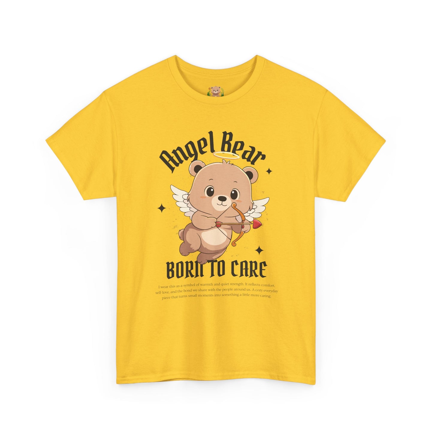 Angle bear, born to care (front) unisex crewneck t-shirt