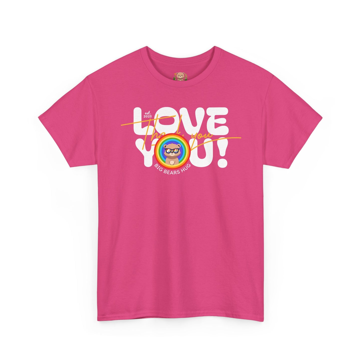 Love you and thank you rainbow (front) unisex crewneck t-shirt