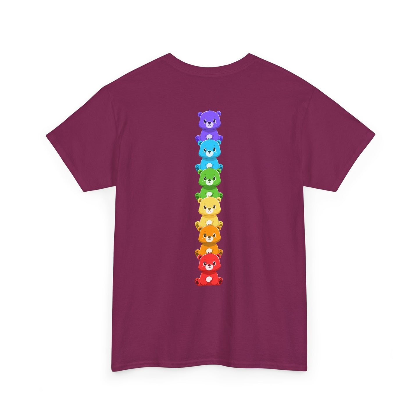 Rainbow bears line (back) unisex crewneck t-shirt