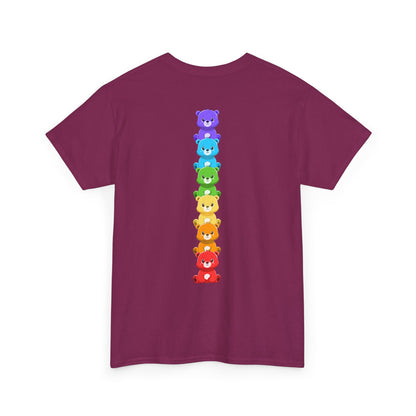 Rainbow bears line (back) unisex crewneck t-shirt