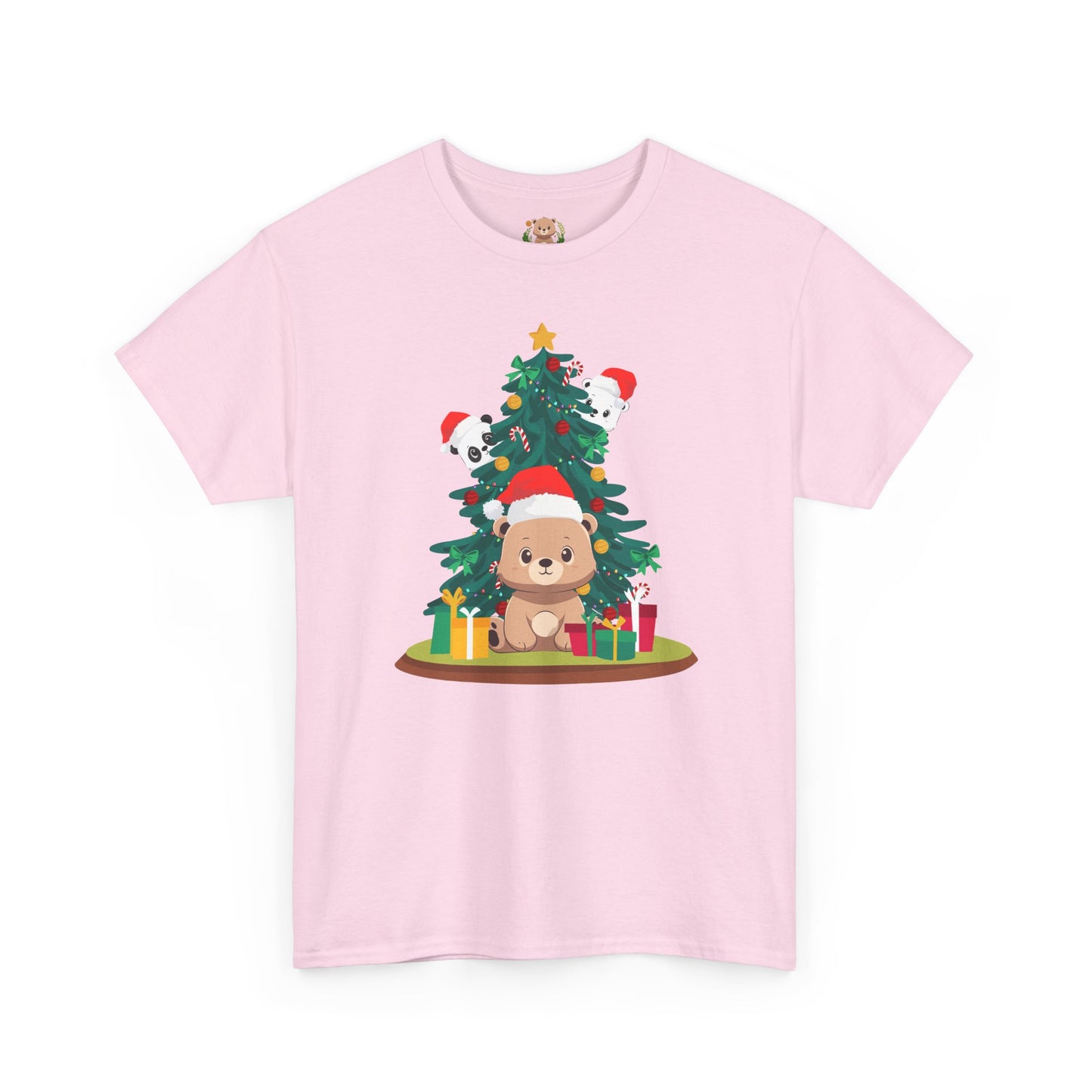 Peek a booo Christmas Santa bears (front) unisex crewneck t-shirt