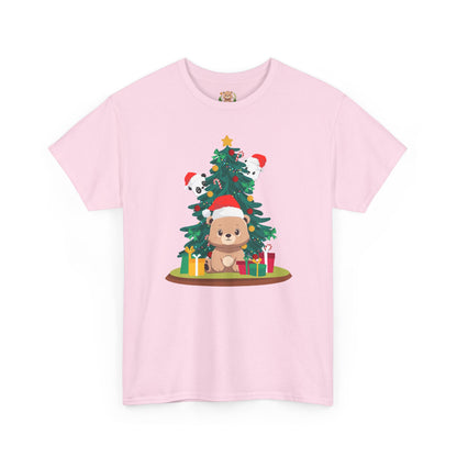 Peek a booo Christmas Santa bears (front) unisex crewneck t-shirt