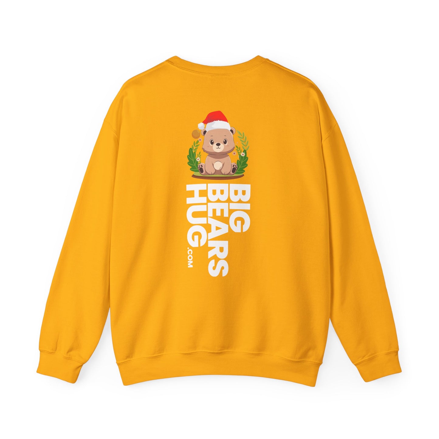 Pancha bear hug (back) Christmas unisex cozy crewneck sweatshirt