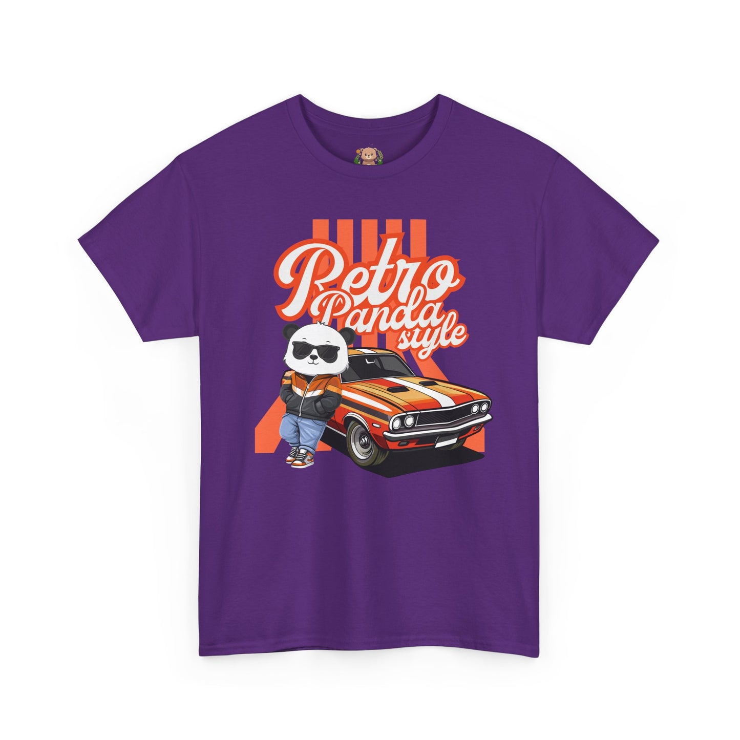 Retro panda style with Macho (front) unisex crewneck t-shirt