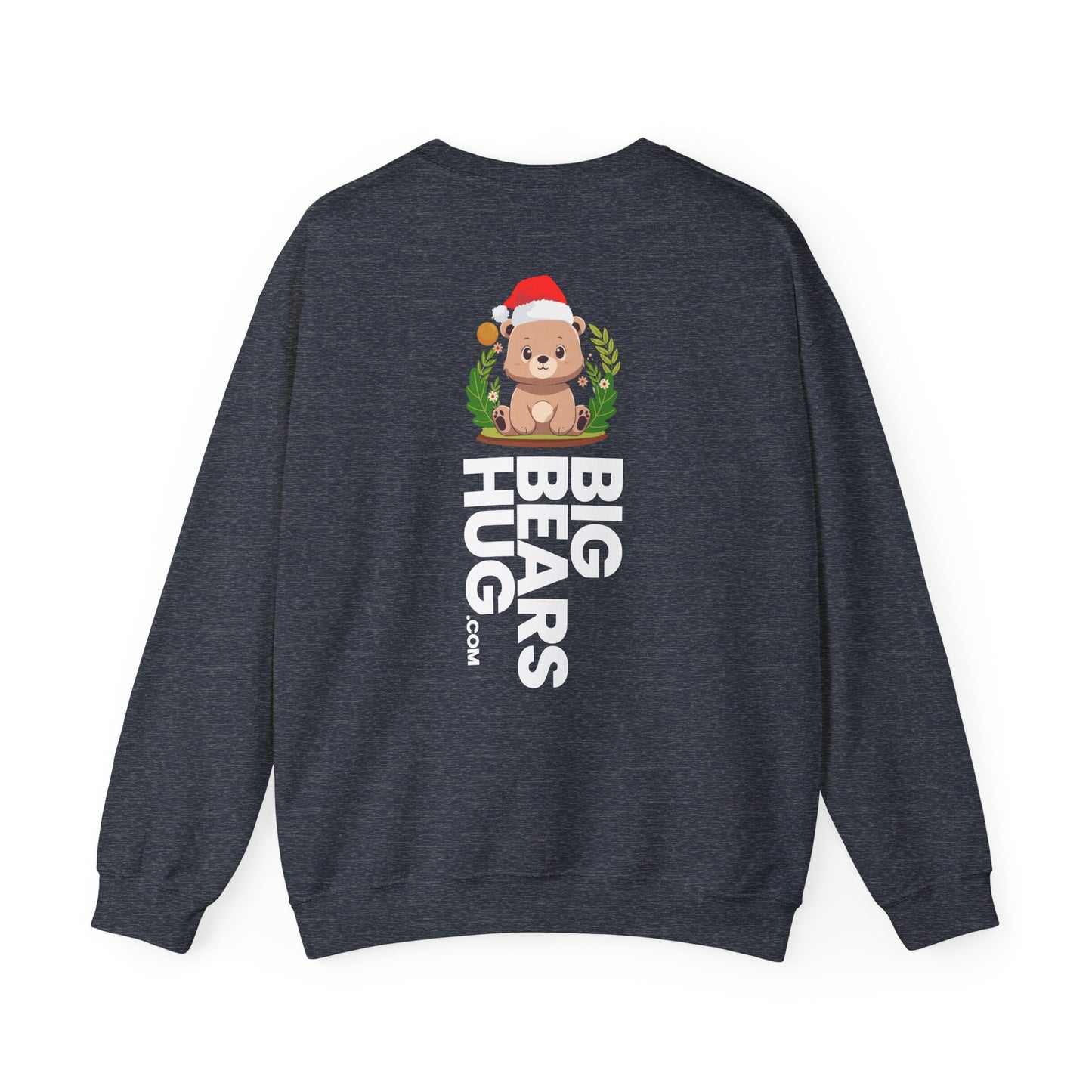 Pancha bear hug (back) Christmas unisex cozy crewneck sweatshirt