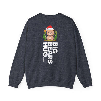 Pancha bear hug (back) Christmas unisex cozy crewneck sweatshirt