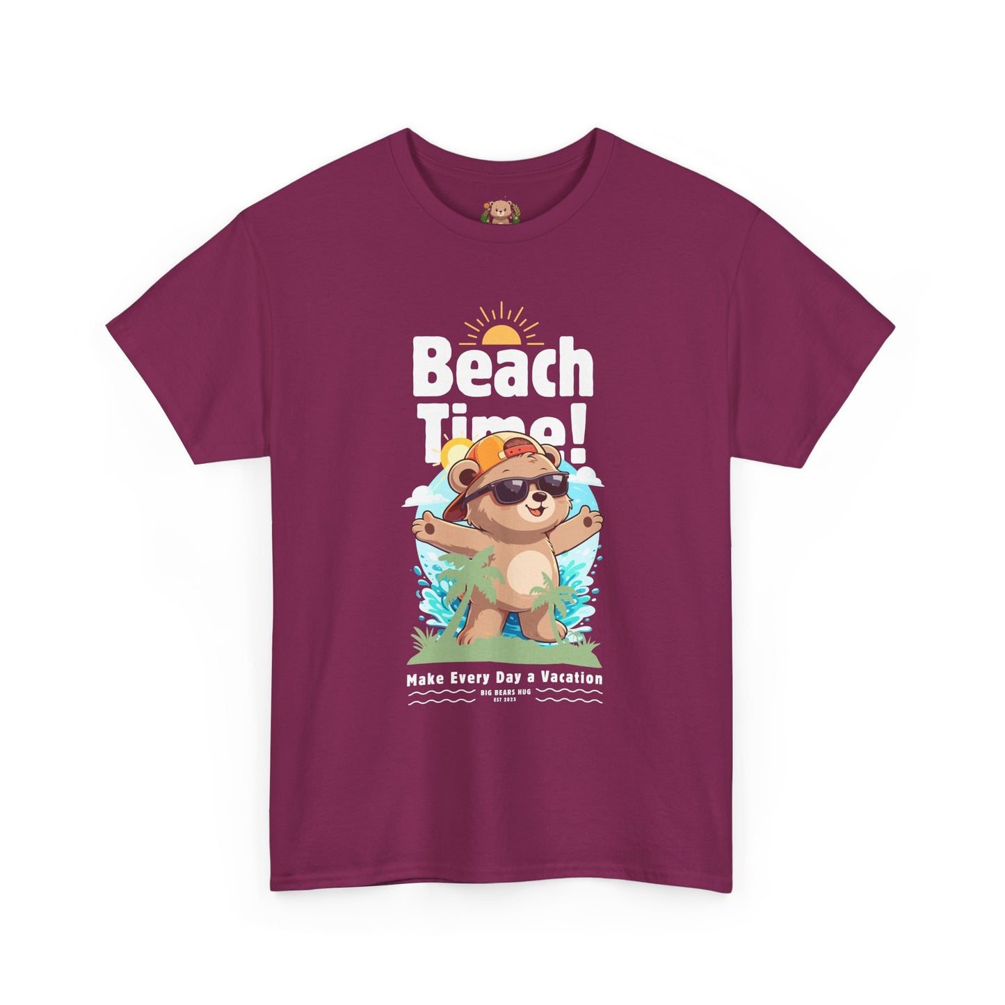 Beach time with Pancha (front) unisex crewneck t-shirt