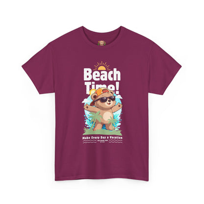 Beach time with Pancha (front) unisex crewneck t-shirt