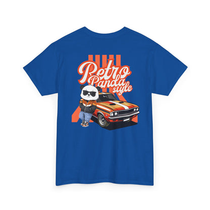 Retro panda style with Macho (back) unisex crewneck t-shirt