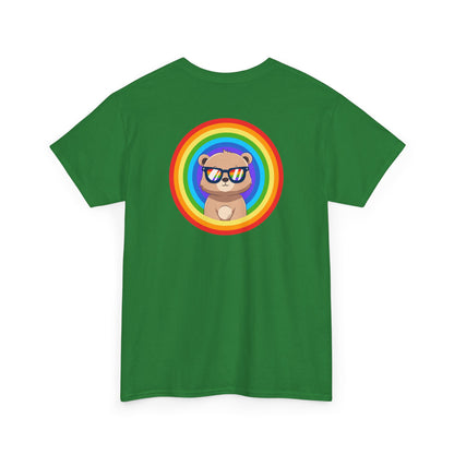 Rainbow Pancha bear rings (back) unisex crewneck t-shirt