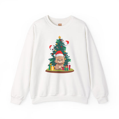 Peek a booo Christmas Santa bears unisex cozy crewneck sweatshirt