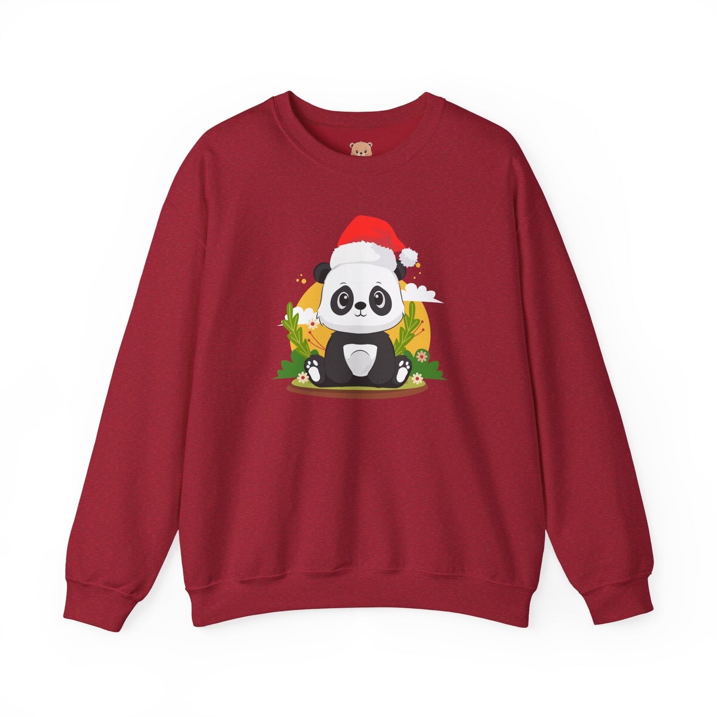Macho bear hug (front) Christmas unisex cozy crewneck sweatshirt