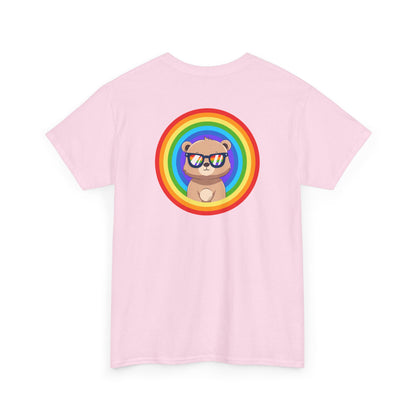 Rainbow Pancha bear rings (back) unisex crewneck t-shirt
