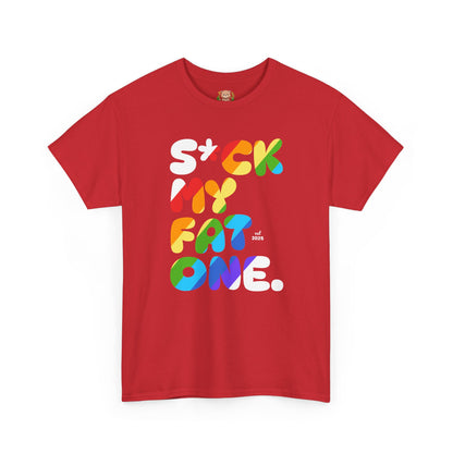 Suck my fat one rainbow (front) unisex crewneck t-shirt