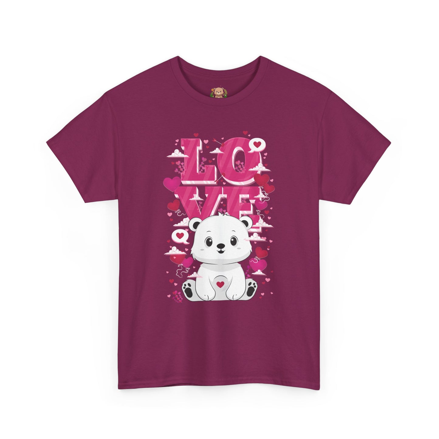 Snojo bear's love (front) unisex crewneck t-shirt