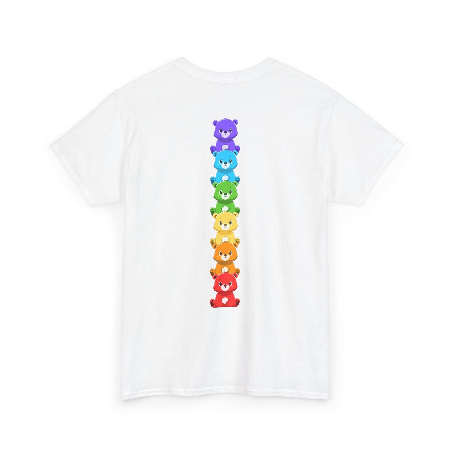 Rainbow bears line (back) unisex crewneck t-shirt