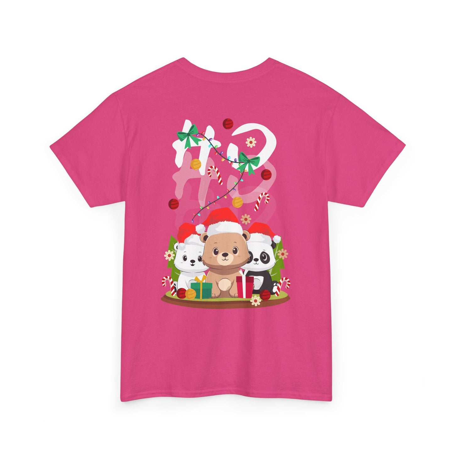 Ho Ho Ho Christmas bears (back) unisex crewneck t-shirt