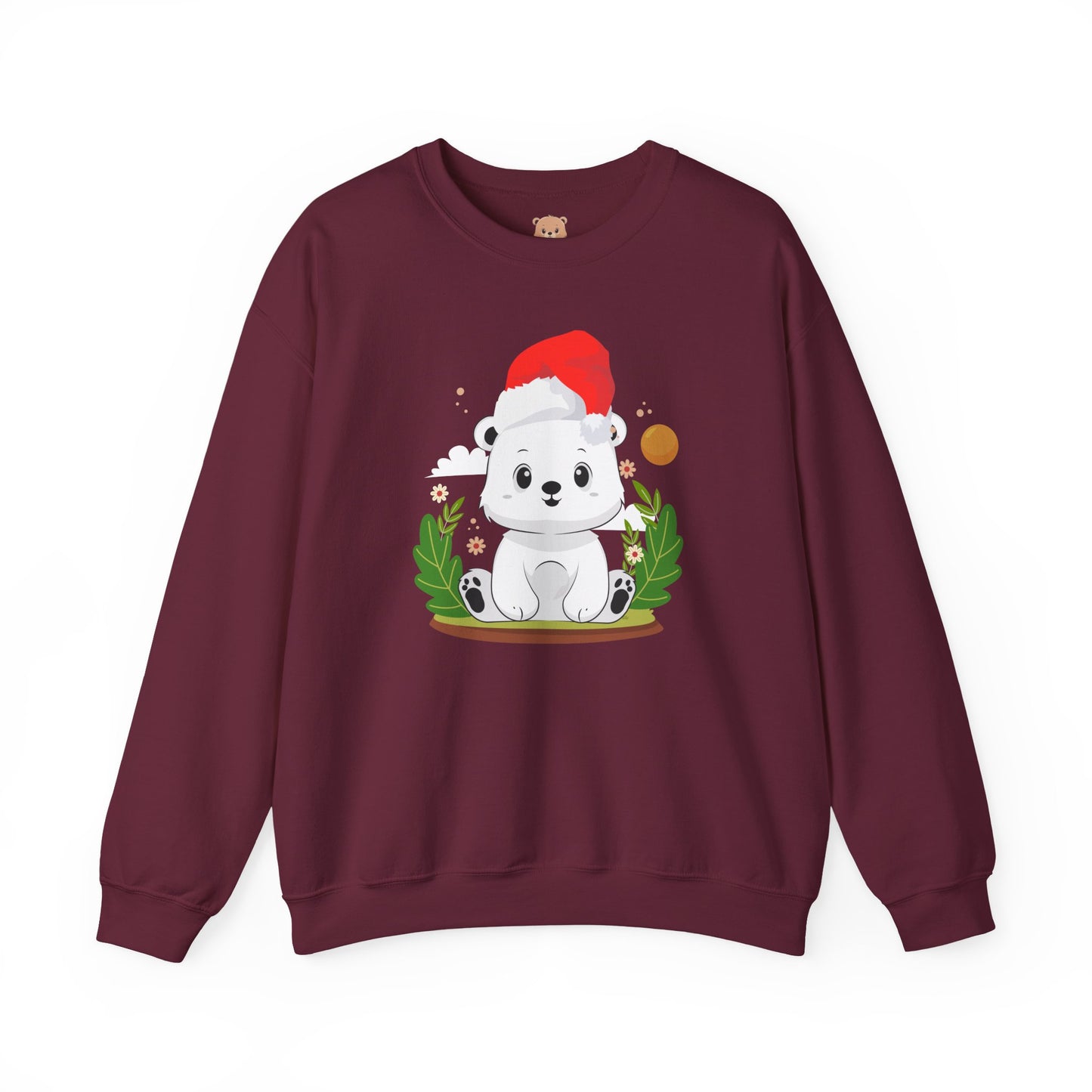 Snojo bear hug (front) Christmas unisex cozy crewneck sweatshirt