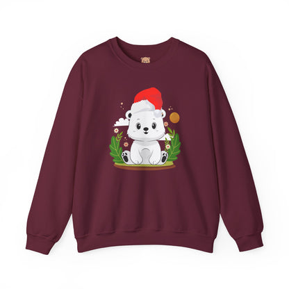 Snojo bear hug (front) Christmas unisex cozy crewneck sweatshirt