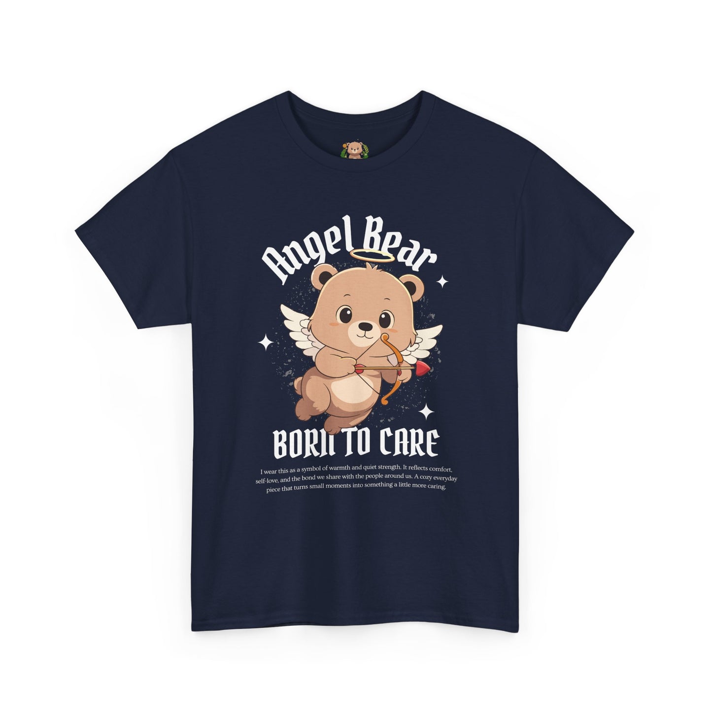 Angle bear, born to care (front) unisex crewneck t-shirt