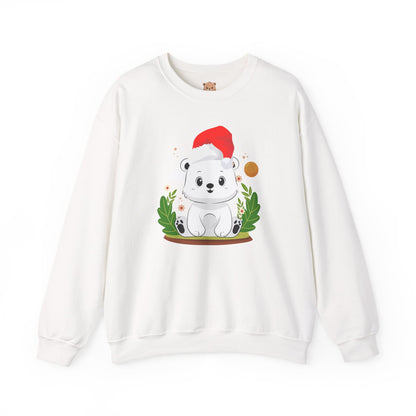 Snojo bear hug (front) Christmas unisex cozy crewneck sweatshirt