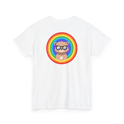 Rainbow Pancha bear rings (back) unisex crewneck t-shirt