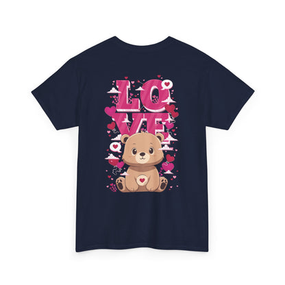 Pancha bear's love (back) unisex crewneck t-shirt