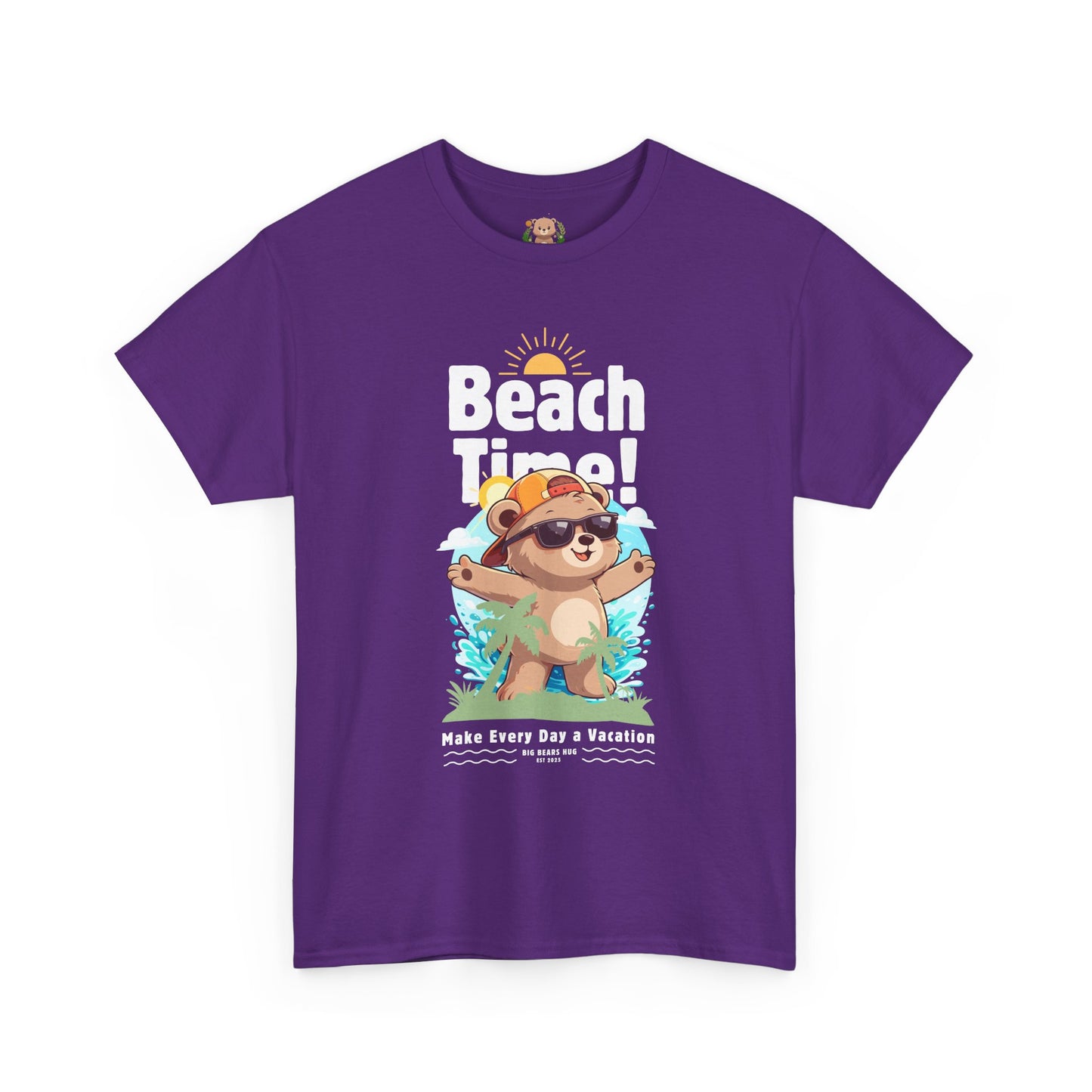 Beach time with Pancha (front) unisex crewneck t-shirt