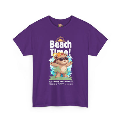 Beach time with Pancha (front) unisex crewneck t-shirt
