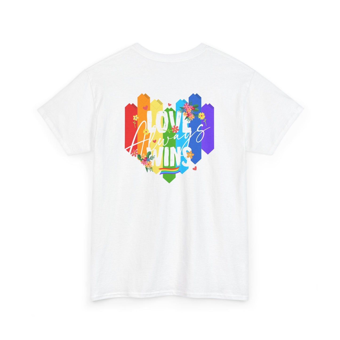 Love always wins rainbow (back) unisex crewneck t-shirt