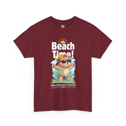 Beach time with Pancha (front) unisex crewneck t-shirt
