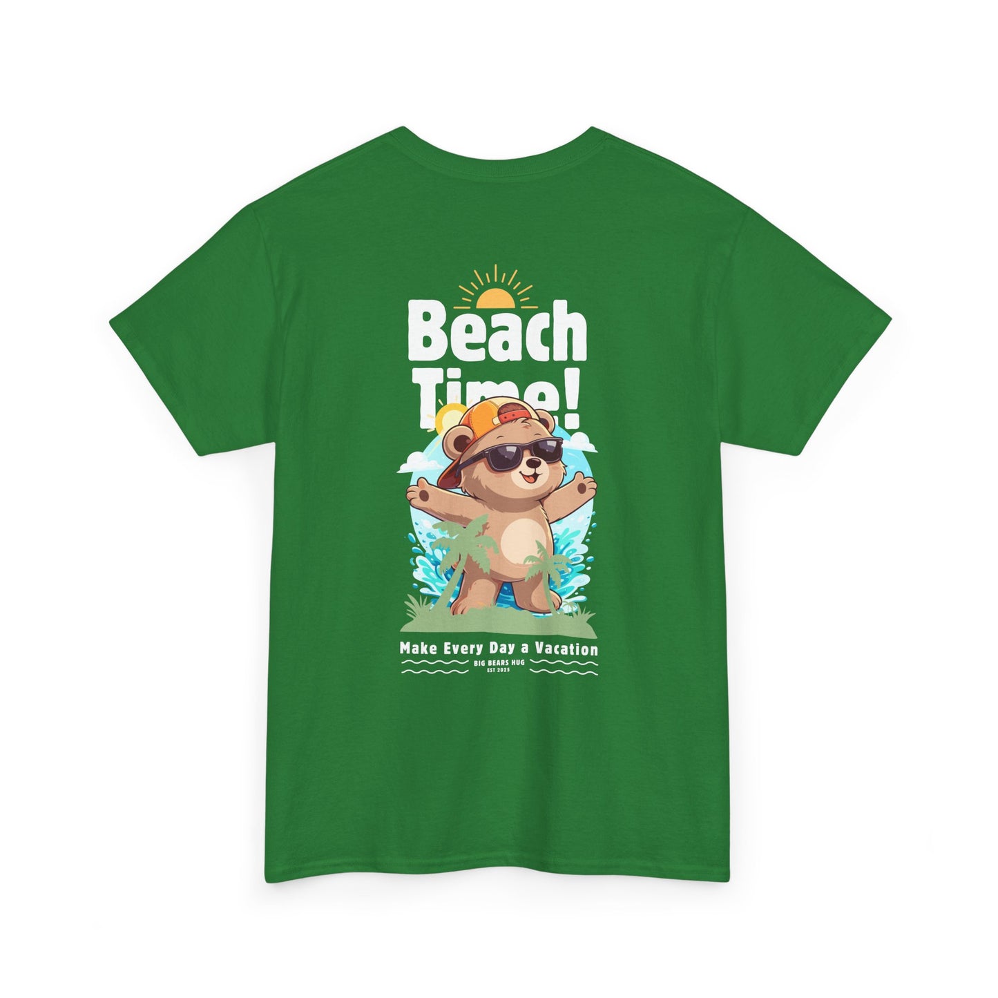 Beach time with Pancha (back) unisex crewneck t-shirt