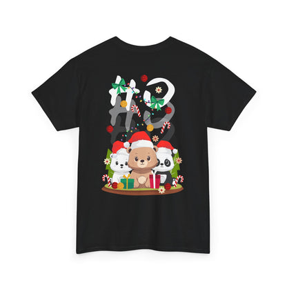 Ho Ho Ho Christmas bears (back) unisex crewneck t-shirt
