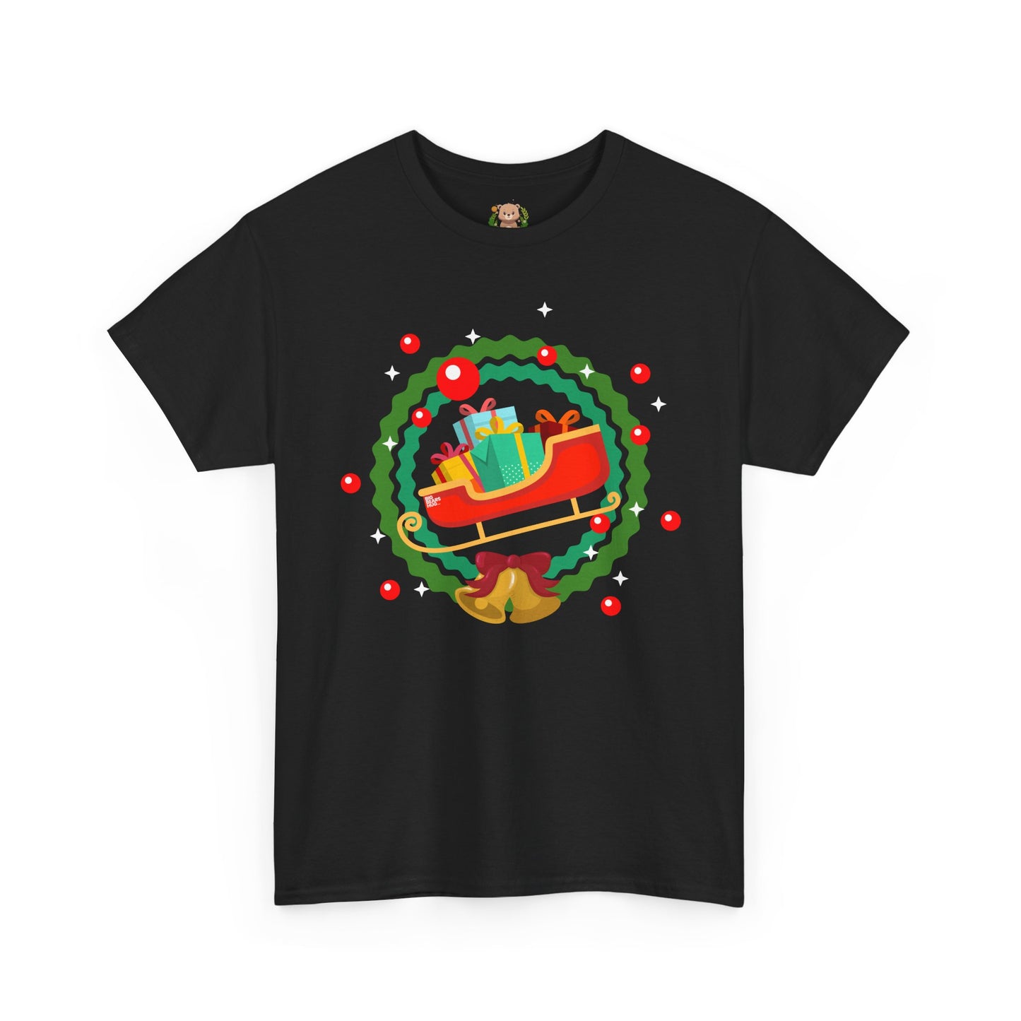 Santa coming with Christmas gifts (front) unisex crewneck t-shirt