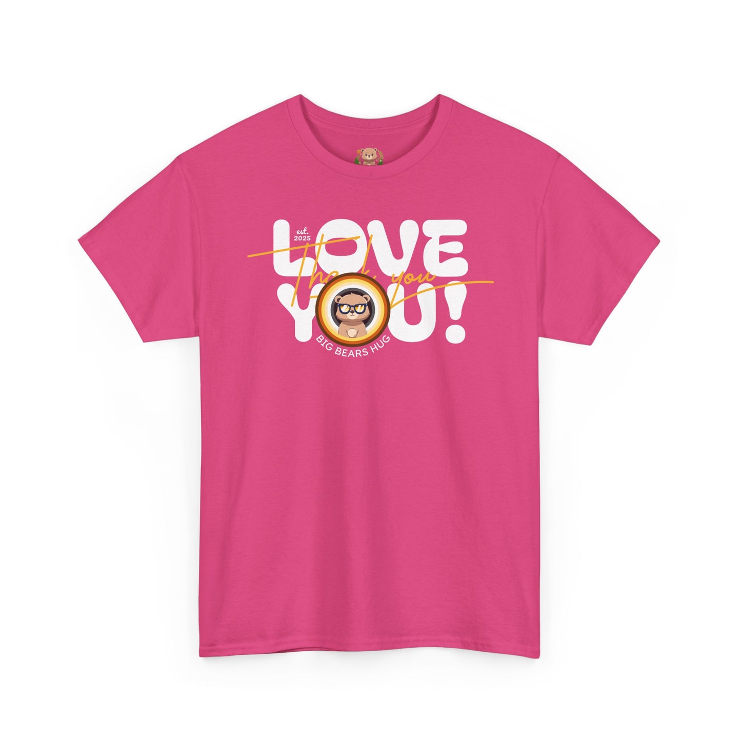 Love you and thank you bear flag (front) unisex crewneck t-shirt