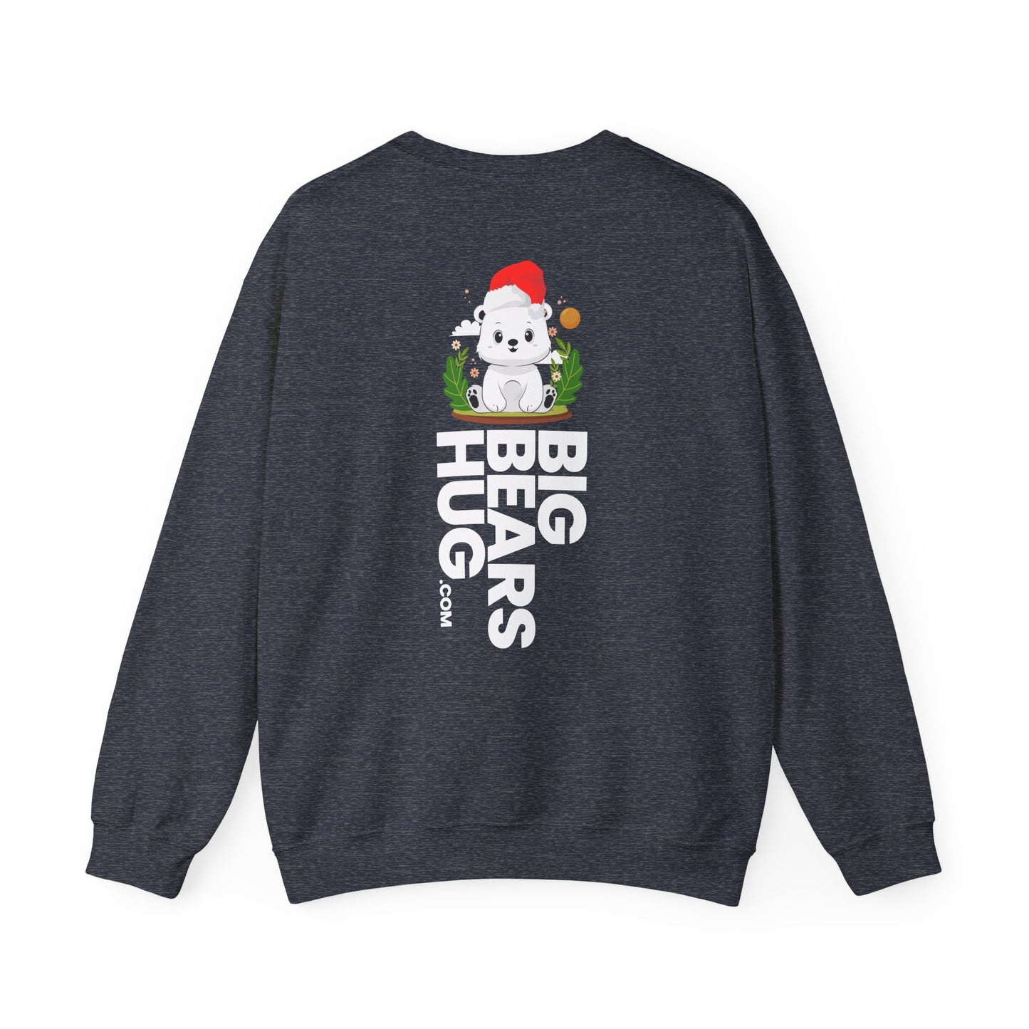 Snojo bear hug (back) Christmas unisex cozy crewneck sweatshirt