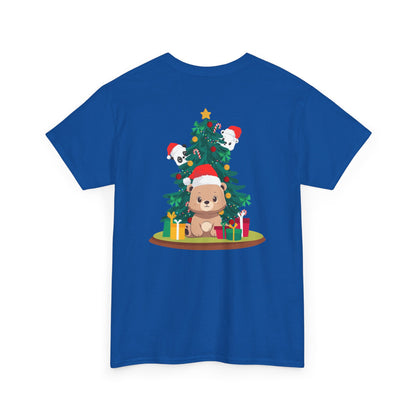 Peek a booo Christmas Santa bears (back) unisex crewneck t-shirt