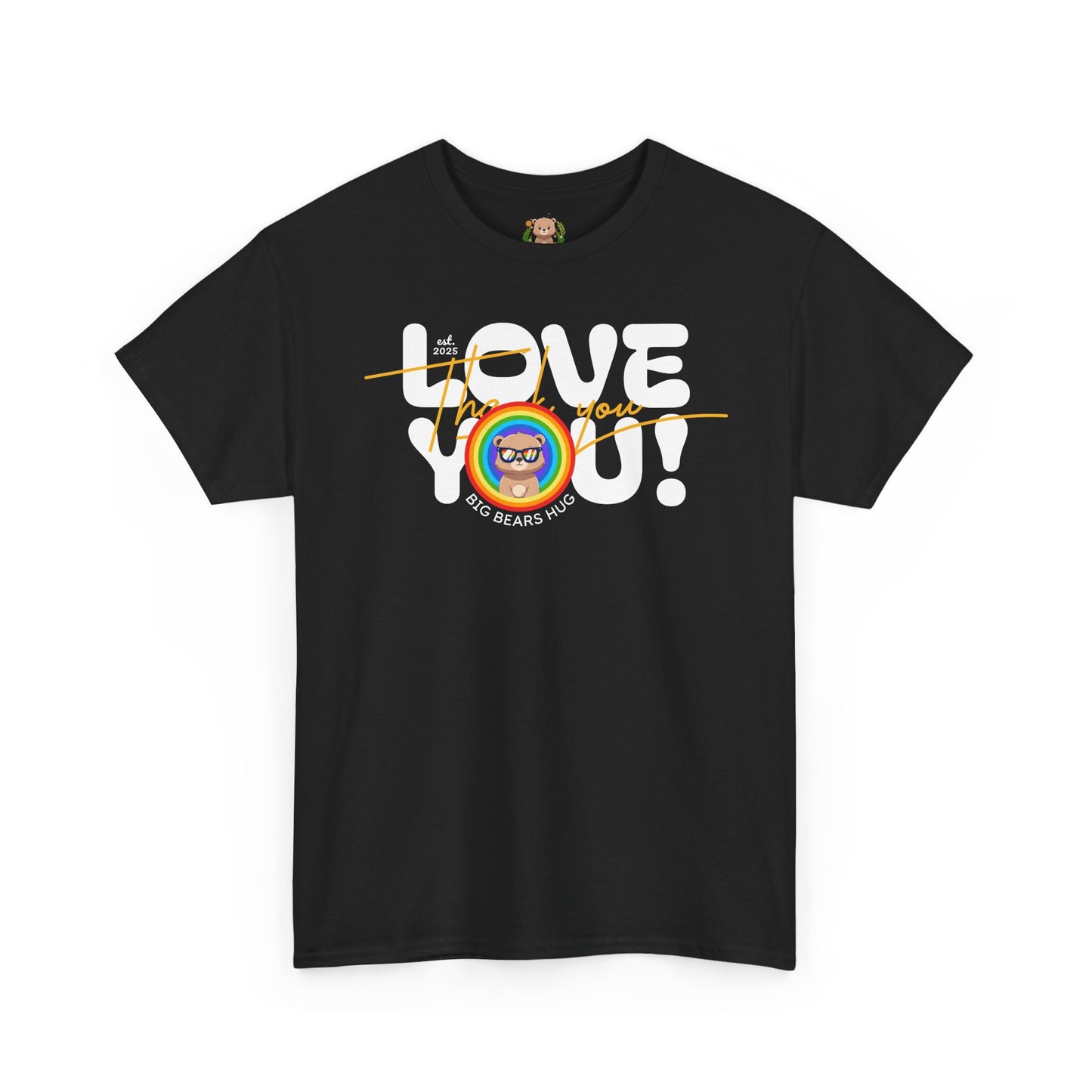 Love you and thank you rainbow (front) unisex crewneck t-shirt