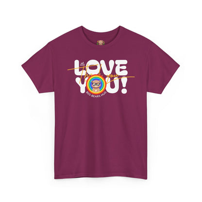 Love you and thank you rainbow (front) unisex crewneck t-shirt