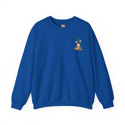 Peek a booo mini Christmas Santa bears unisex cozy crewneck sweatshirt