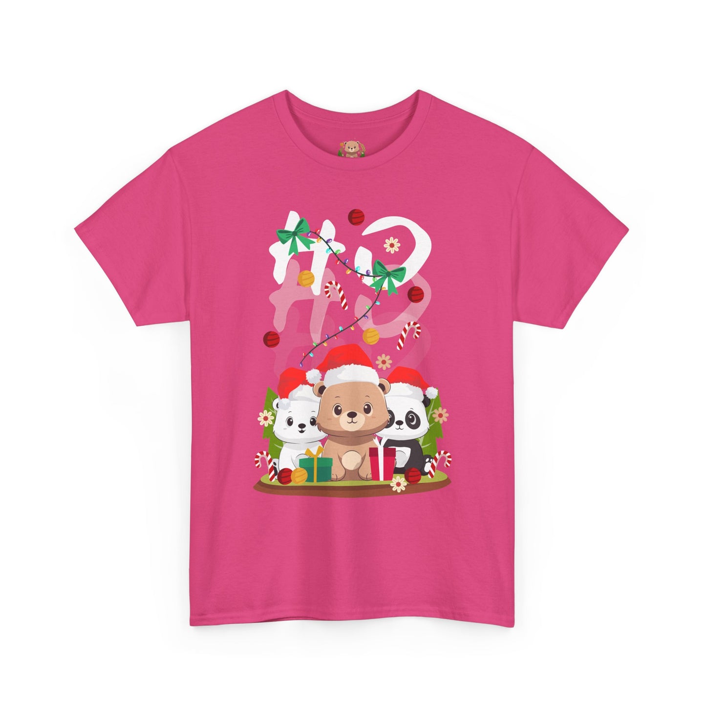 Ho Ho Ho Christmas bears (front) unisex crewneck t-shirt