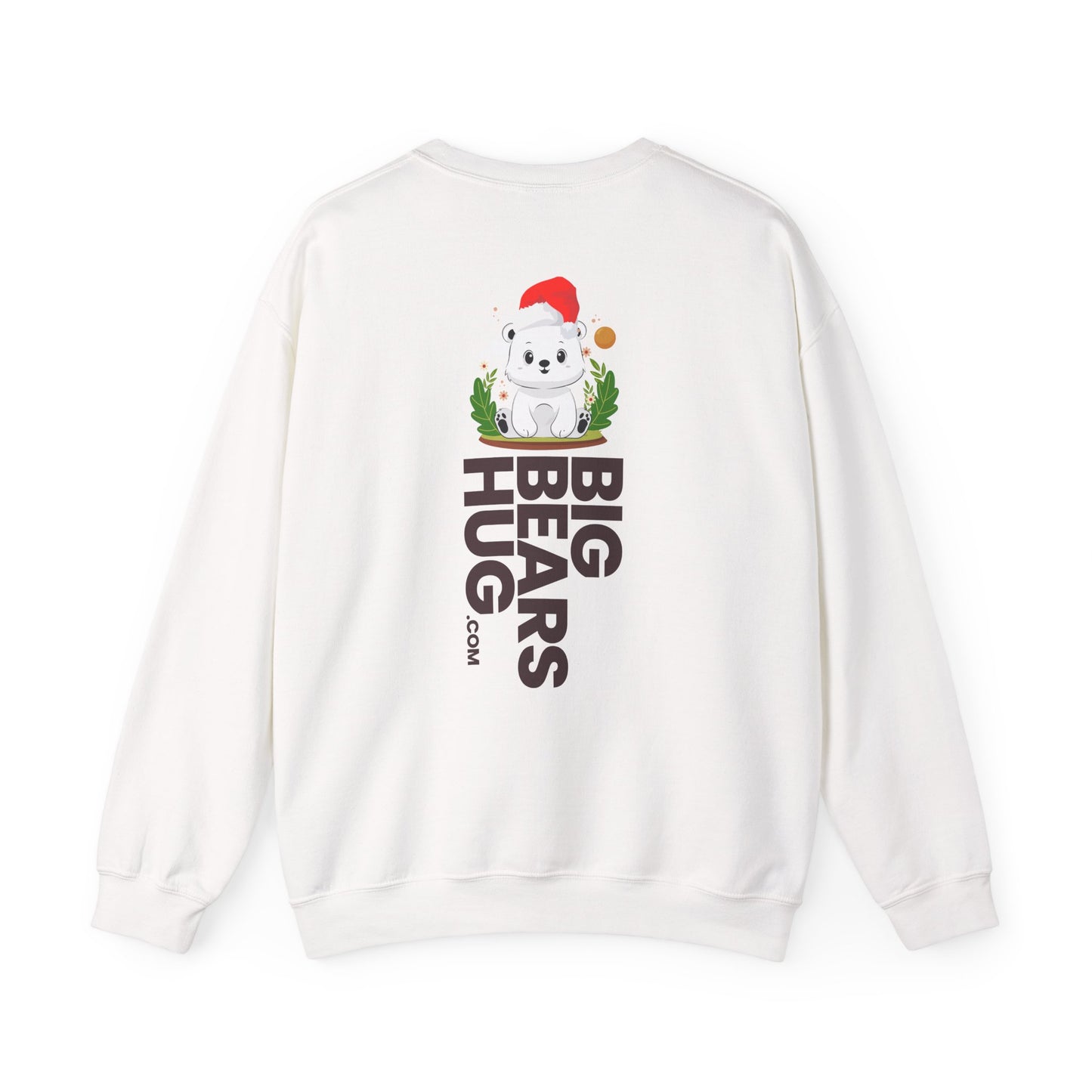 Snojo bear hug (back) Christmas unisex cozy crewneck sweatshirt