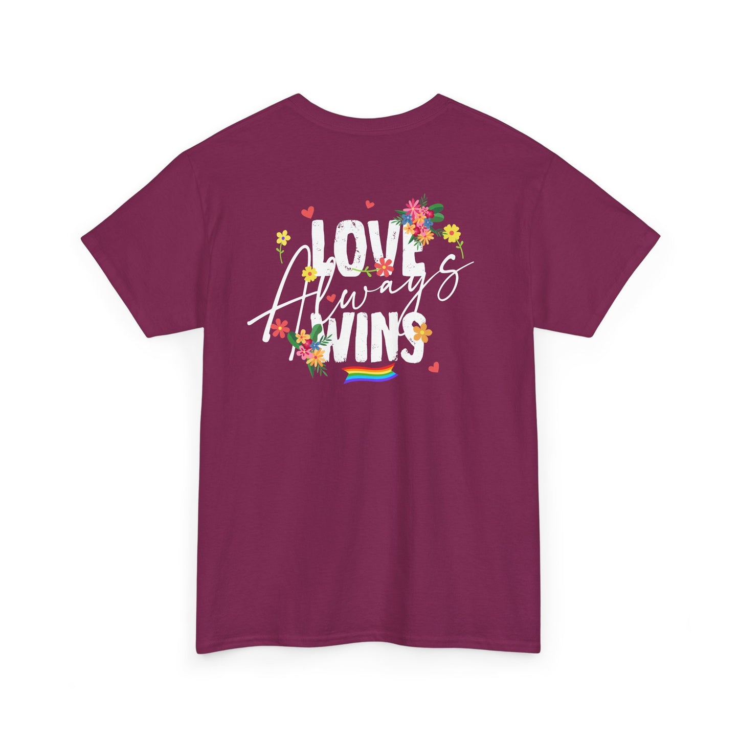 Love always wins (back) unisex crewneck t-shirt