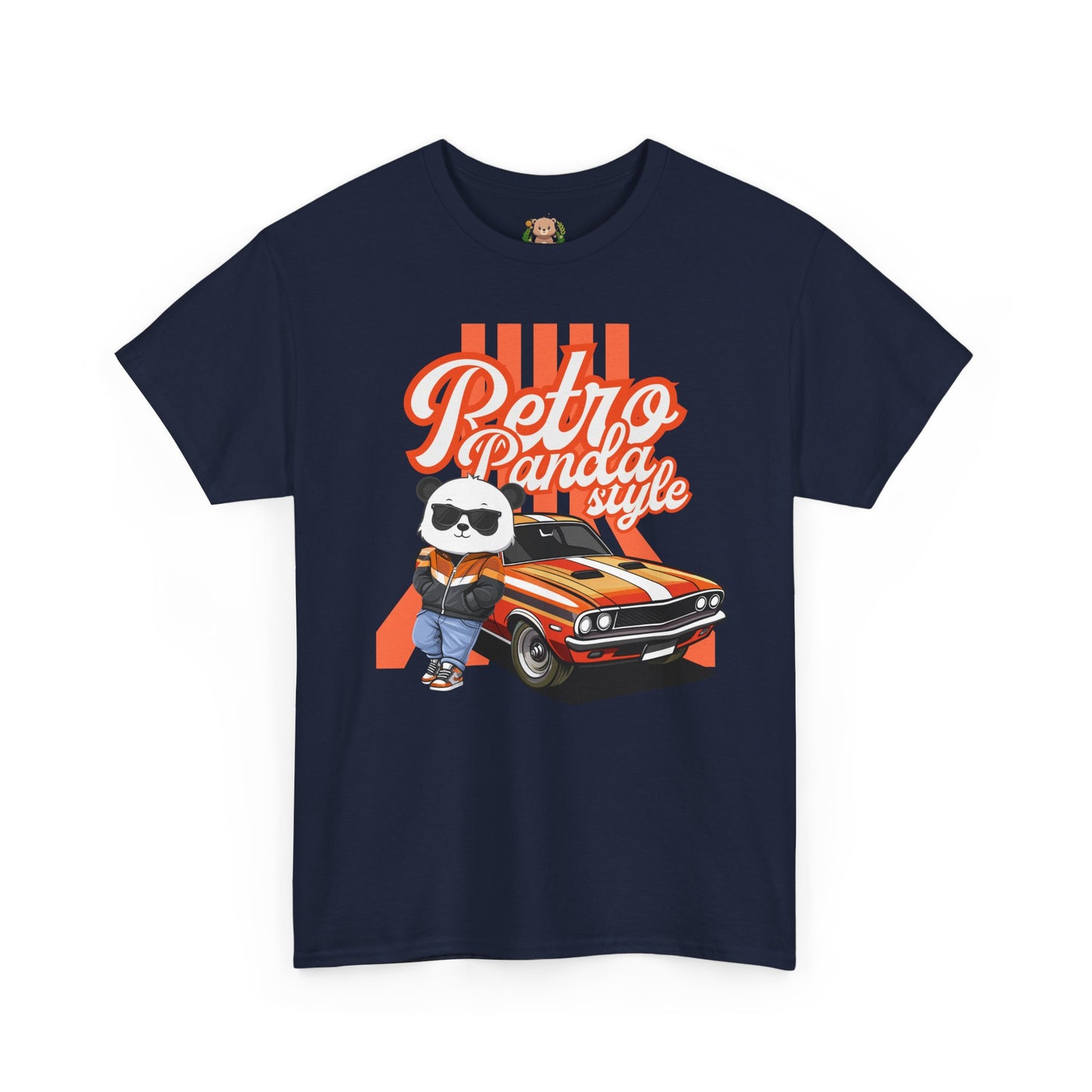 Retro panda style with Macho (front) unisex crewneck t-shirt