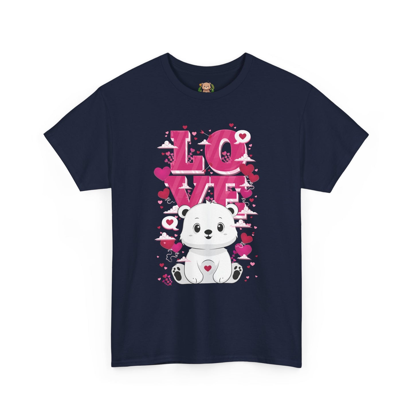 Snojo bear's love (front) unisex crewneck t-shirt