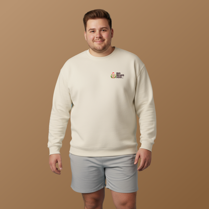 Pancha bear mini hug (front) Christmas unisex cozy crewneck sweatshirt